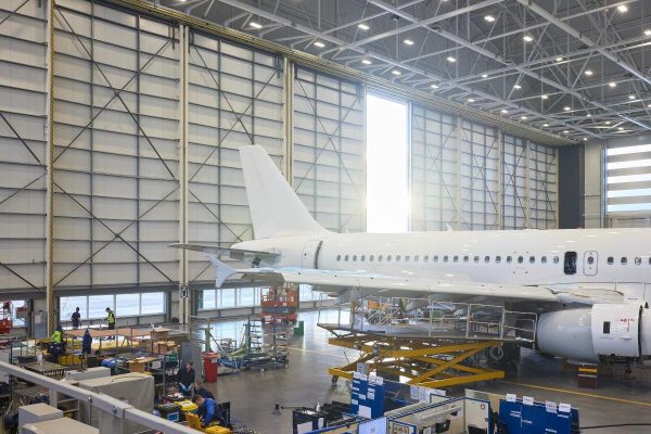 aircraft at FL_Technics_Base_Maintenance hangar