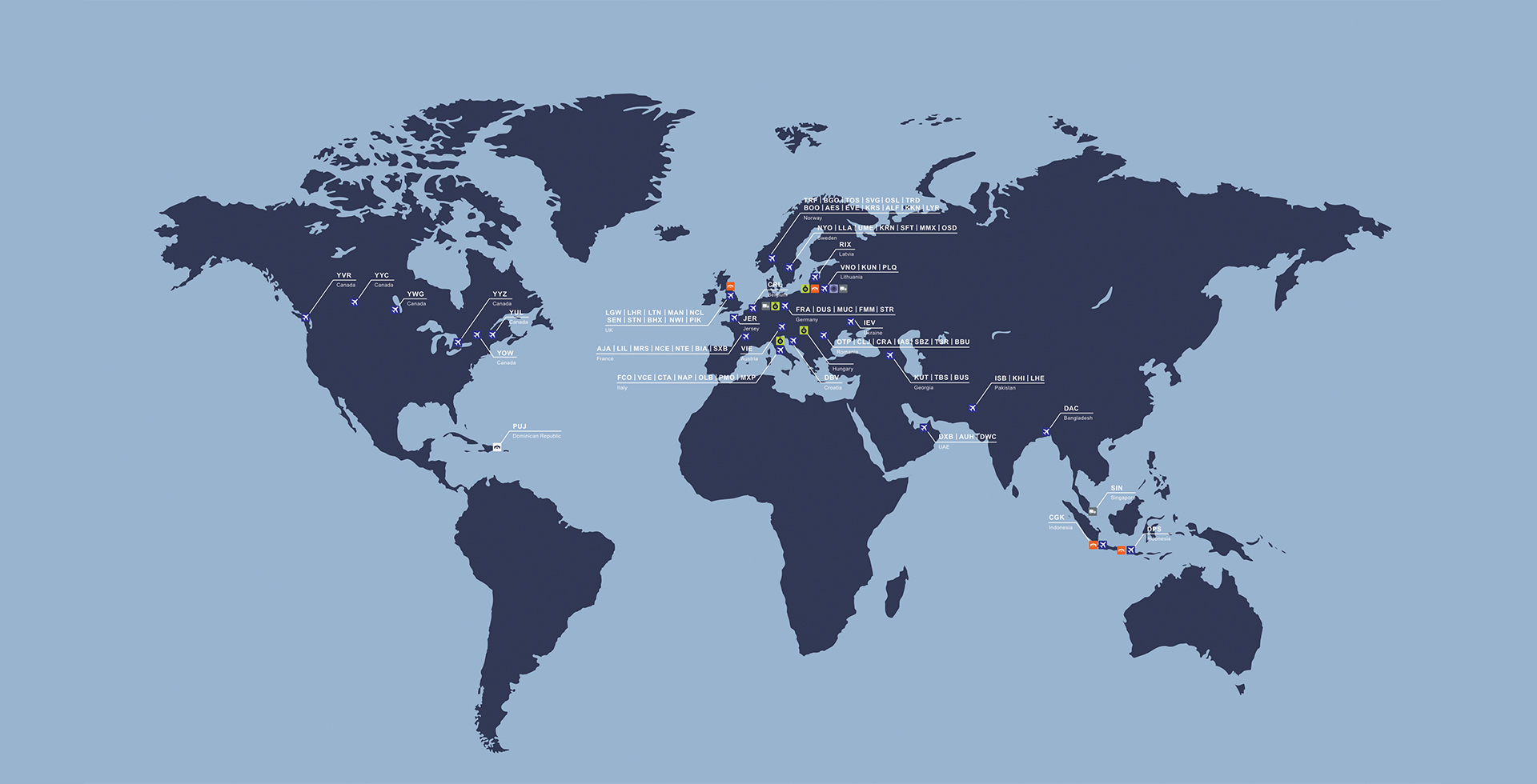FL technics Global infrastructure coverage map